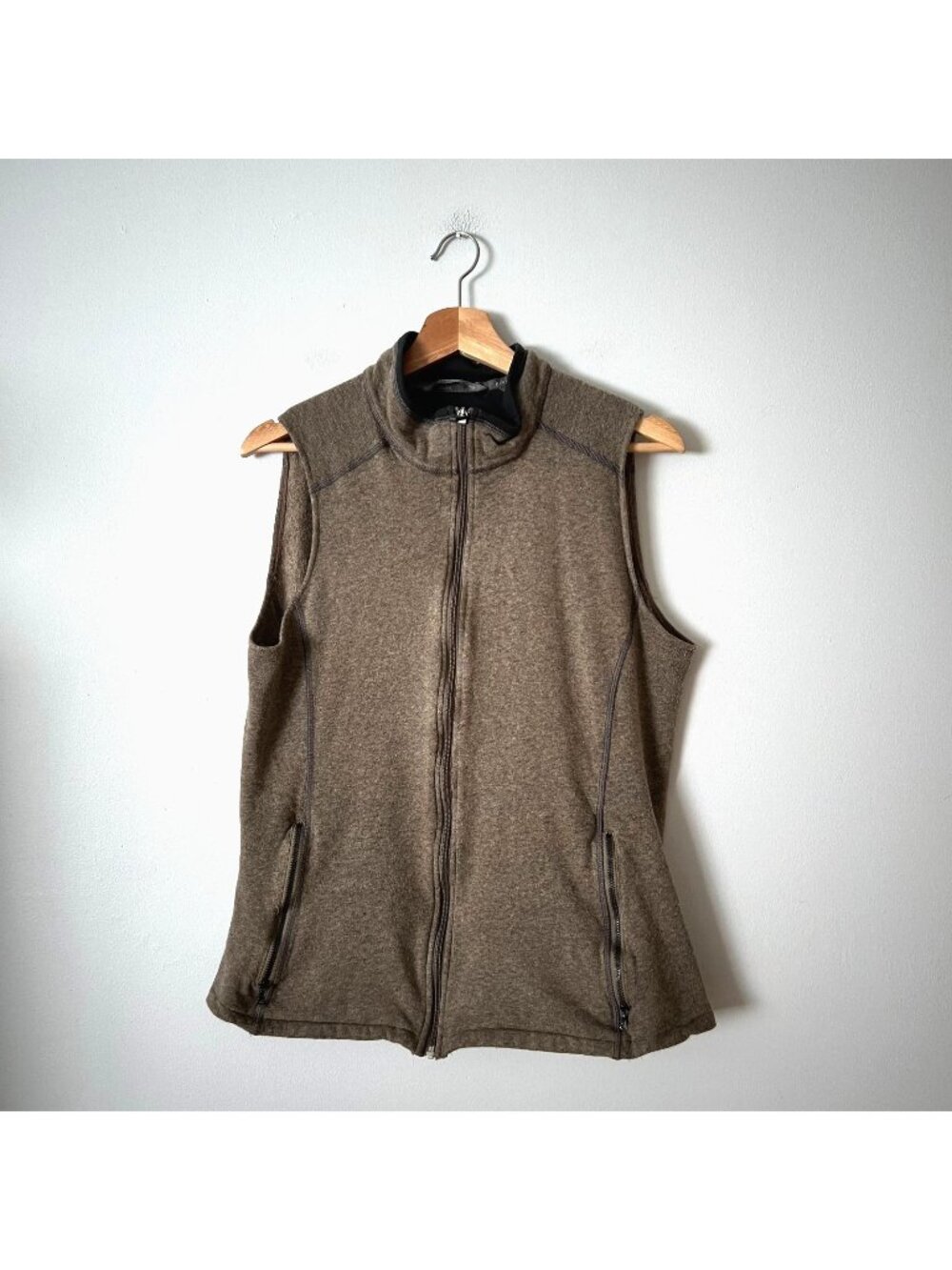 Kuhl Men's Lightweight Fleece Full-Zip Vest Brown/Tan Size Medium